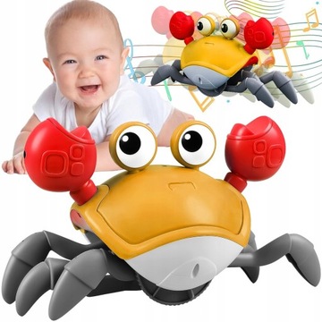 KRAB UCIEKAJĄCY PEŁZAJĄCY CZUJNIK INTERAKTYWNA AKUMULATOR DZIECKO + GRATIS