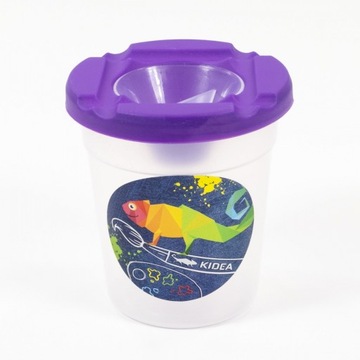 СЕРЕБРЯНАЯ КРУЖКА ДЛЯ КРАСКИ С БЛОКОМ ДЛЯ ПРОЛИВАНИЯ КРАСКИ KIDEA