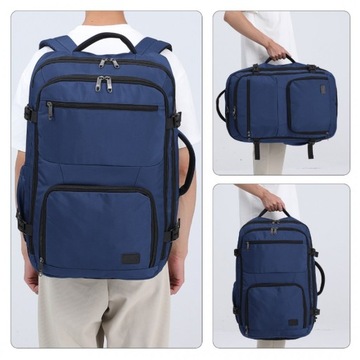 Granatowy Plecak Walizka 2w1 Ryanair 55x40x20 cm Duży Bagaż Podręczny Flex