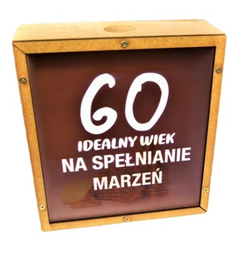 Śmieszny Prezent Skarbonka XXL 60 Urodziny Nowość