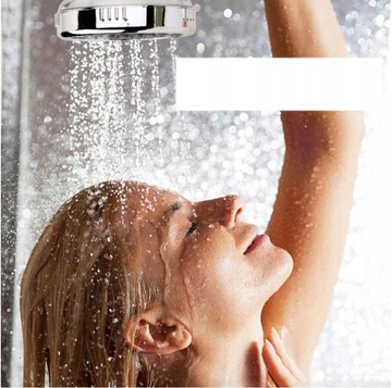 SŁUCHAWKA PRYSZNICOWA Z JONIZACJĄ FILTREM 3 TRYBY