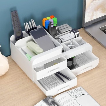 НАСТОЛЬНЫЕ ПРИНАДЛЕЖНОСТИ, ОРГАНАЙЗЕР ДЛЯ РУЧОК, КОЛОННЕЙ, БЕЛОЙ утвари