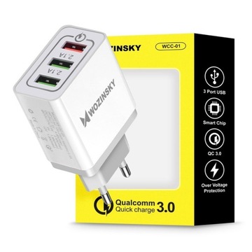 SZYBKA ŁADOWARKA QUICK CHARGE QC 3.0 3x USB 30W