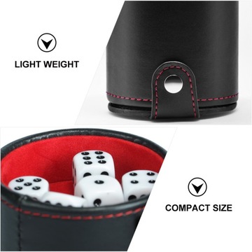 НАБОР ИГРОВЫХ КОСТЕЙ, КОНТЕЙНЕР ДЛЯ КРУЖЕК, 5 ПРОФЕССИОНАЛЬНЫХ КУБИКОВ ДЛЯ ВЕЧЕРИНКИ