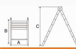 СОчлененная АЛЮМИНИЕВАЯ ТЕЛЕСКОПИЧЕСКАЯ ЛЕСТНИЦА. 3.8м РАНКОК