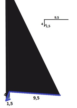 Отделка балкона 2 длина 1,95 м RAL 7016 глянец ГРАФИТ