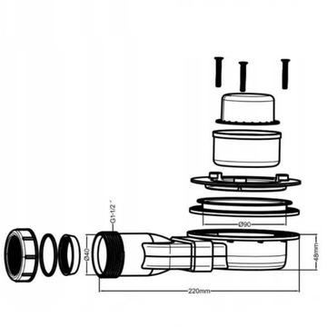 ПРЯМОУГОЛЬНЫЙ ДУШЕВОЙ ПОДДОН ИЗ КАМНЯ SLIM DECO БЕЛЫЙ 100x90 СМ