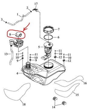КРЫШКА ЗАЛИВНОЙ ЗАПРАВКИ ТОПЛИВНОГО БАКА Quad ATV Access Forest MAX 750cc
