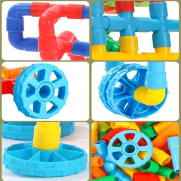 РАЗНОЦВЕТНЫЕ СТРОИТЕЛЬНЫЕ БЛОКИ ТРУБОПРОВОД 340шт.