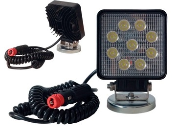 LAMPA ROBOCZA REFLEKTOR LED 12/24V SZPERACZ MAGNES Z OSŁONĄ