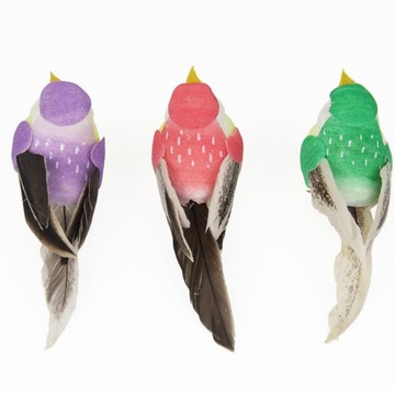 2X 12 шт. красочные искусственные птицы