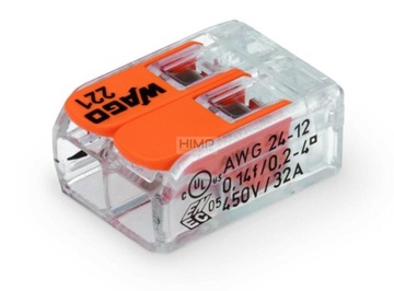Szybkozłączka Wago 0,2-4 mm² / 2 , 1 szt.