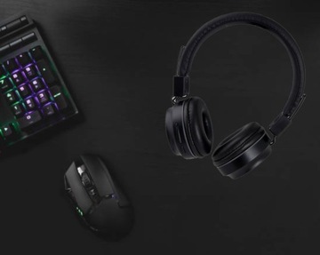 БЕСПРОВОДНЫЕ НАУШНИКИ BLUETOOTH СВЕТОДИОДНЫЙ МИКРОФОН RGB