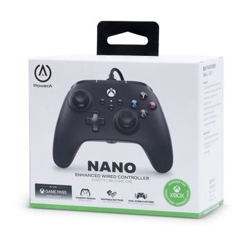 POWERA NANO ENHANCED WIRED CONTROLLER, ČERNÁ (PC, XBOX SERIES, XBOX ONE)