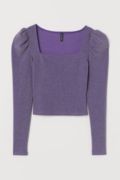 H&M Top z bufiastym rękawem rozm. 40,L