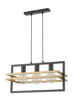 SIGMA Nowoczesna lampa LED MERCI 3 lampa wisząca czarny złoty LED