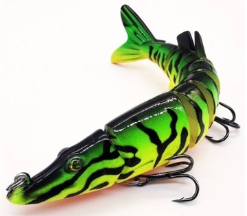 Wobler łamany Szczupak 12cm 15g Fluo Tiger