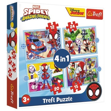 34611 TREFL PUZZLE 4W1 SPIDEY AMAZING FRIENDS