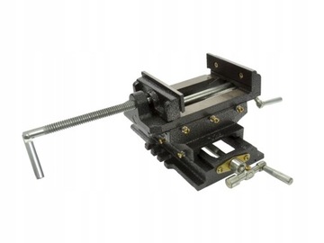 Машинные крестовые тиски 125 мм, двухосные, чугунные