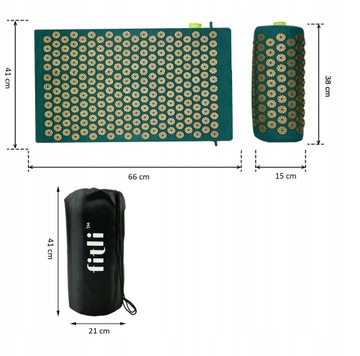 XC7 MATA DO AKUPRESURY ZIELONO-ZŁOTA KRÓTKA