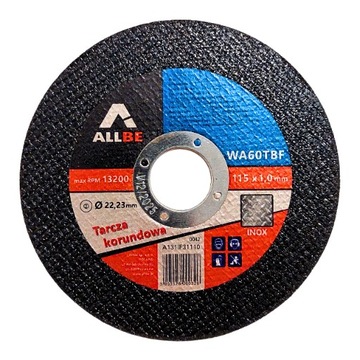 Tarcza do cięcia inoxu metalu 115x1.0mm