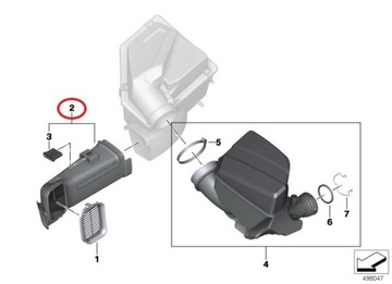 BMW G20 G21 wlot dolot powietrza 8635103 OE