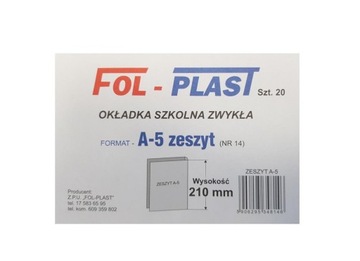 Okładka 210mm na zeszyt A5