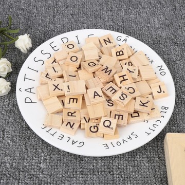 2 zestawy pytek drewnianych Puzzle bloki rzemioso narzędzia 9C