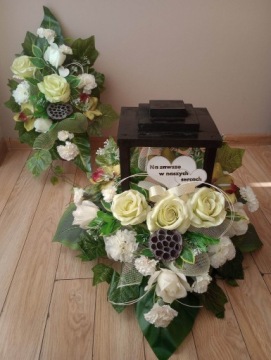 Фонарь Цветы на могилу КОМПОЗИЦИЯ букета СТРОИК