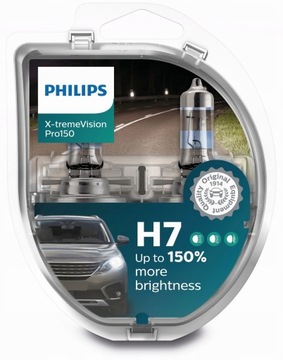 Philips Żarówki H7 X-Treme Vision Pro +150% 2 szt. 12972XVPS2 55 Wat