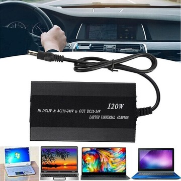 УНИВЕРСАЛЬНЫЙ БЛОК ПИТАНИЯ ДЛЯ НОУТБУКА 120 Вт, 8 ПЕРЕХОДНИКОВ В КОМПЛЕКТЕ, 12 В, 24 В