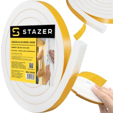 USZCZELKA DO OKNA DRZWI SAMOPRZYLEPNA PIANKA GĄBKA TAŚMA USZCZELNIAJĄCA 2M
