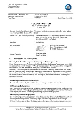 ZAWIESZENIE GWINTOWANE BMW E90 E91 FK AUTOMOTIVE