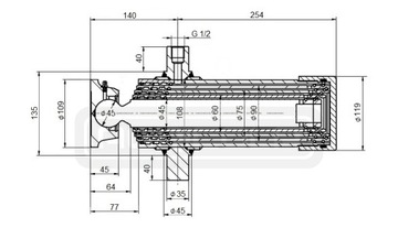 ТЕЛЕСКОПИЧЕСКИЙ ЦИЛИНДР 90/4/910 BK POWER HYDROLIDER