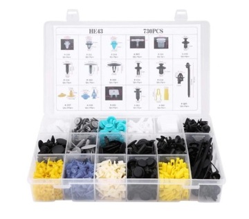 БОЛЬШОЙ НАБОР ЗАЖИМОВ АВТОМОБИЛЬНЫЕ ЗАПОНКИ ЗАЖИМЫ ДЛЯ ОБИВКИ 730EL