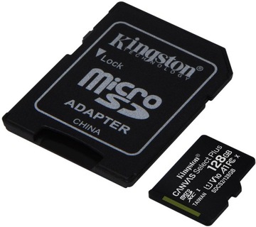 КАРТА KINGSTON MICRO SD 128 ГБ АДАПТЕР 100 МБ