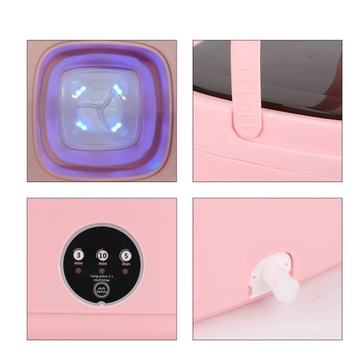 СКЛАДНАЯ МИНИ-ТУРИСТИЧЕСКАЯ ПОРТАТИВНАЯ СТИРАЛЬНАЯ МАШИНА, РОЗОВАЯ 11Л + КОРЗИНА