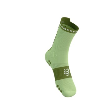 COMPRESSPORT Skarpetki biegowe trailowe PRORACING SOCKS V4 shadow lime T3