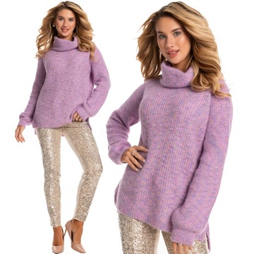 Genialny Mięciutki Milusi Golf SWETER Sweterek Damski
