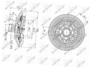 SPOJKA VENTILÁTOR DODGE CALIBER 1.8 06-09 DAKOTA 3.9 5.2 95-03