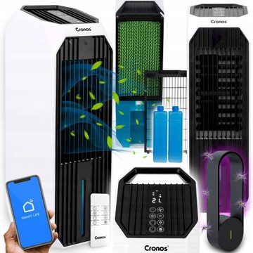 KLIMATOR KLIMATYZER WENTYLATOR PRZENOŚNY 9L JONIZACJA WiFi + PILOT WKŁADY