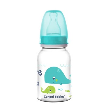 Canpol lekka butelka wąska 120ml 0m+ Love&Sea