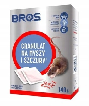 BROS granulat trutka na myszy i szczury 140g