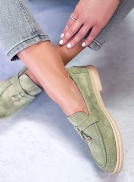 Замшевые мокасины OTTAVIA GREEN 38