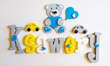 Большой плюшевый мишка 25см с сердцем и воздушным шариком