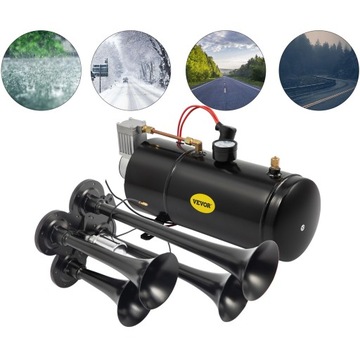 Компрессор VEVOR Компрессор 4 Труба 12В 150PSI 3L