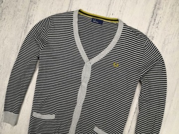 FRED PERRY MĘSKI ROZPINANY SWETER BAWEŁNIANY L PREMIUM