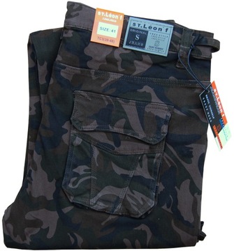 Zielone Taktyczne Bojówki MORO firmy St.Leon lycra W41 pas 112/116 cm
