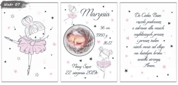 Метрика с фото 3 плакаты молитва A4