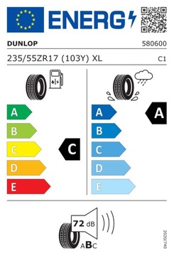 1x OPONA LETNIA 235/55R17 Dunlop Sport Maxx RT 2